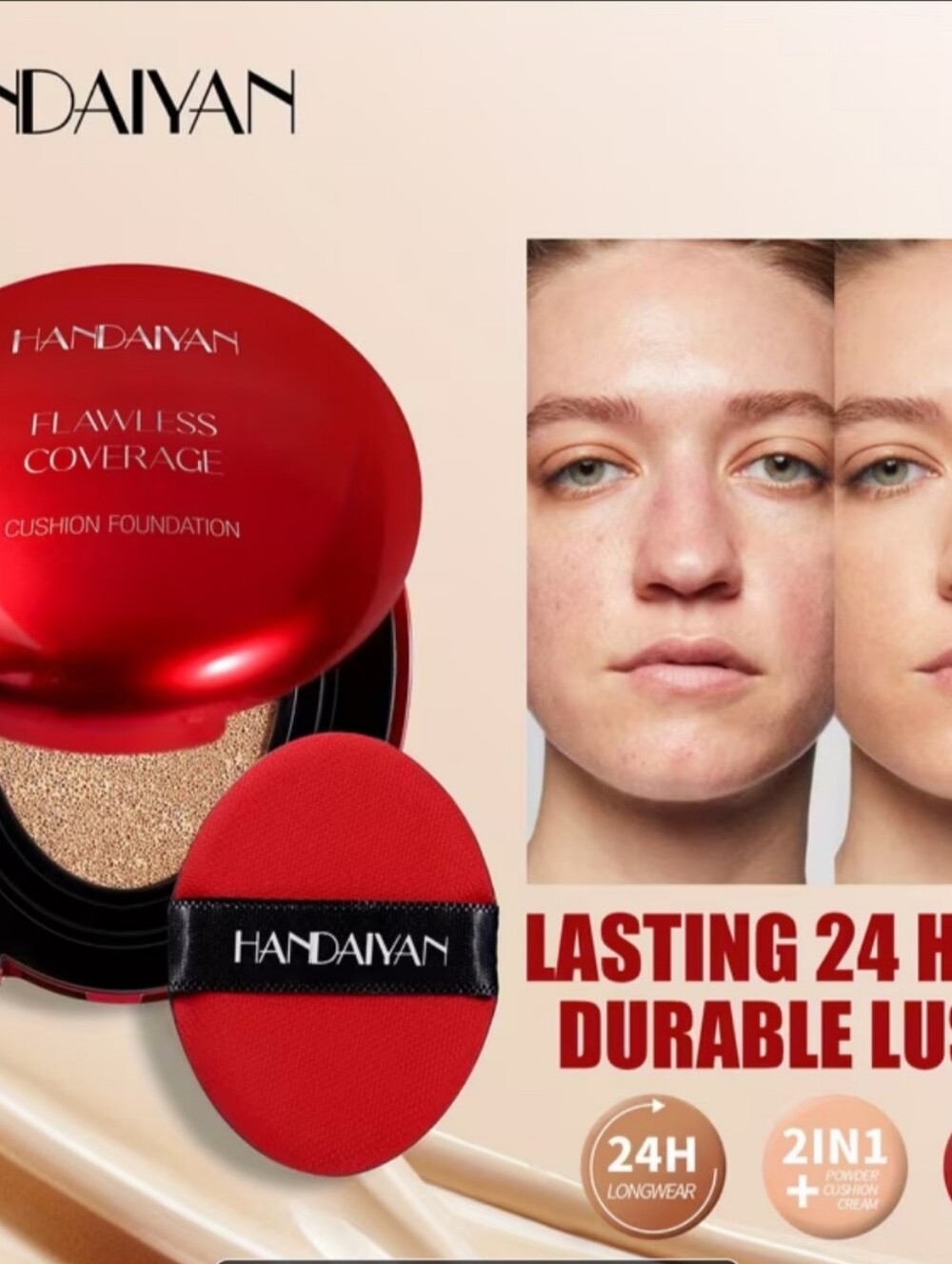Flawless Coverage Cushion Foundation - No 4 Peach